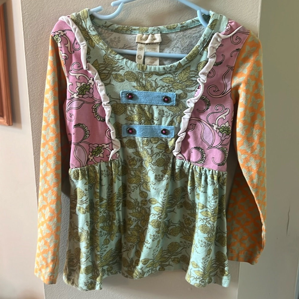 Matilda Jane Secret Fields Cottonwood Blossoms Girls Tunic Top Size 4